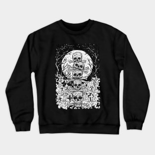 Graveyard Skulls Design (13) Crewneck Sweatshirt